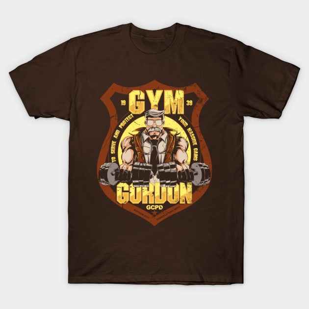 Gym Gordon T-Shirt by evilbyzac